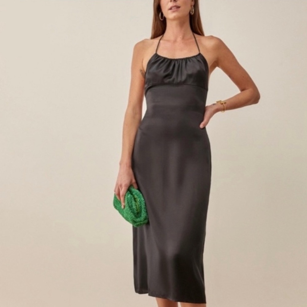NWOT: Reformation Silk Black Dress